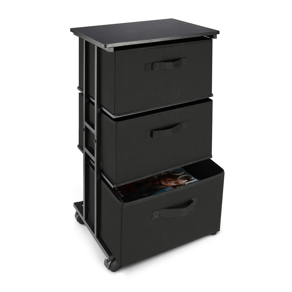 MAX Houser Dresser Storage with 3 Drawers, Fabric Dresser Tower - Image 1