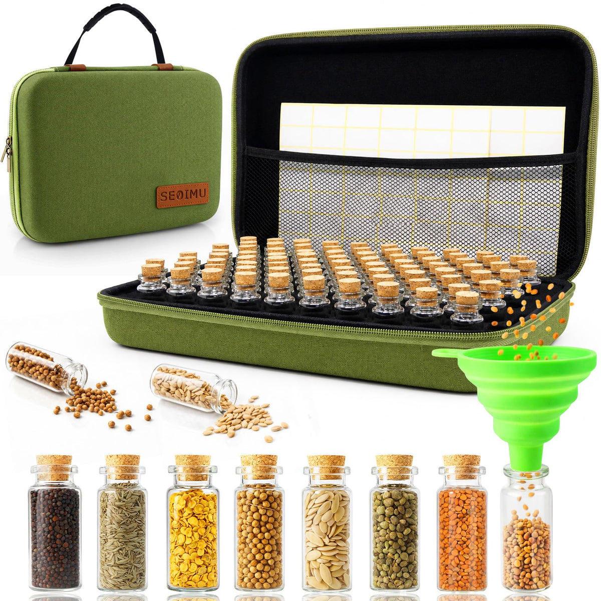 80 Slots Sturdy Seed Storage Organizer Box with Classic - Image 1