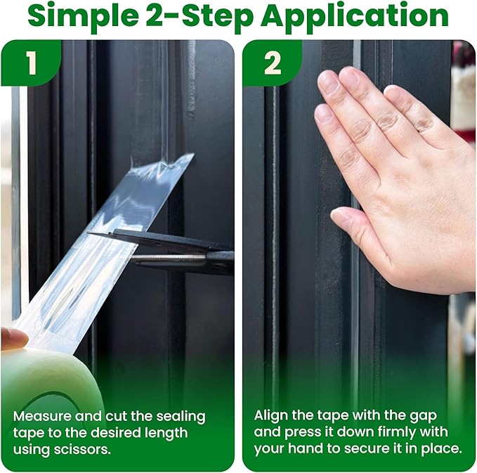 ECOHomes Window Weather Sealing Tape | Winter Weather Stripping Tape to Block Cold Drafts Through Window Gaps and AC Units, Insulation Seal and Draft Blocker for Home (3 Inch by 180 FT, Clear)
