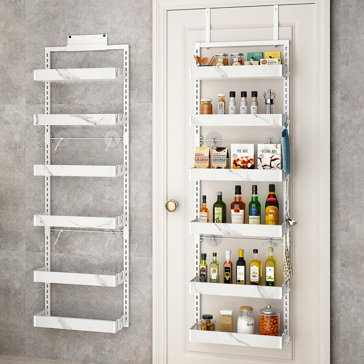 BUKFEN Over the Door Pantry Organizer, 6-Tier | Spice Racks & Pantry - Image 1