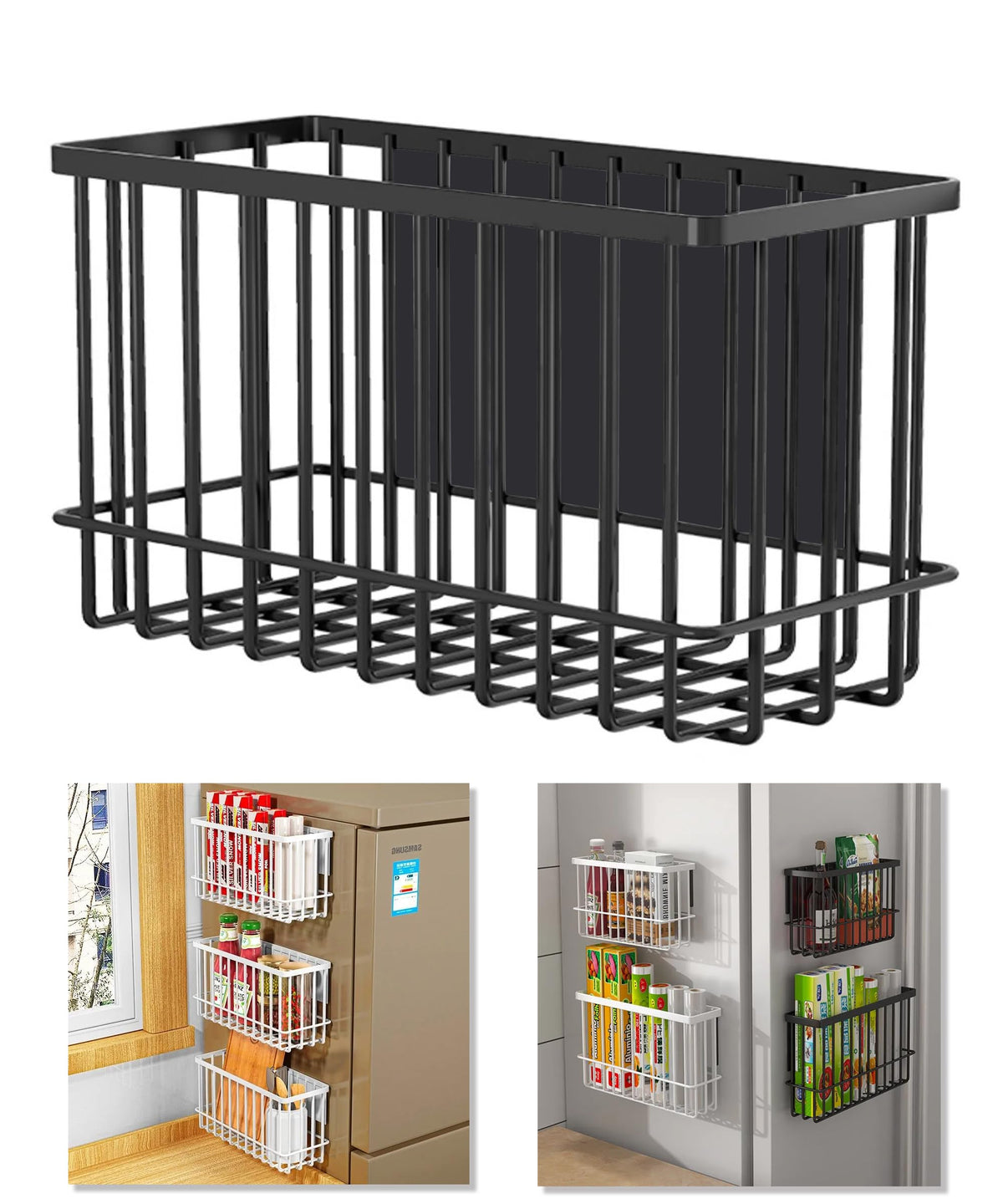 Magnetic Shelf Fridge Basket Bin for Washer Dryer Locker - Image 1