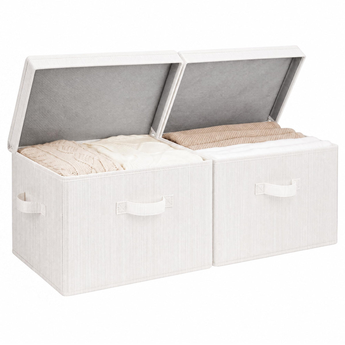 StorageWorks Fabric Storage Bins with Lids, Closet Storage Bins - Image 1
