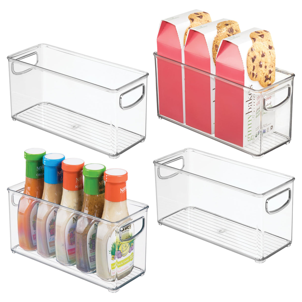 iDesign Slim Clear Plastic Stackable Storage Bin, Ta | All Products - Image 1