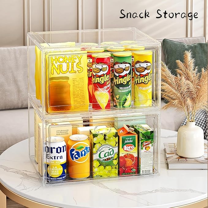 Extra Large Clear Acrylic Shoe Boxes with Magnetic Doors - Stackable Sneaker Display Case for Shoes Storage, Side Opening Dust Proof Organizer Containers for sneakers, Boots, Purses
