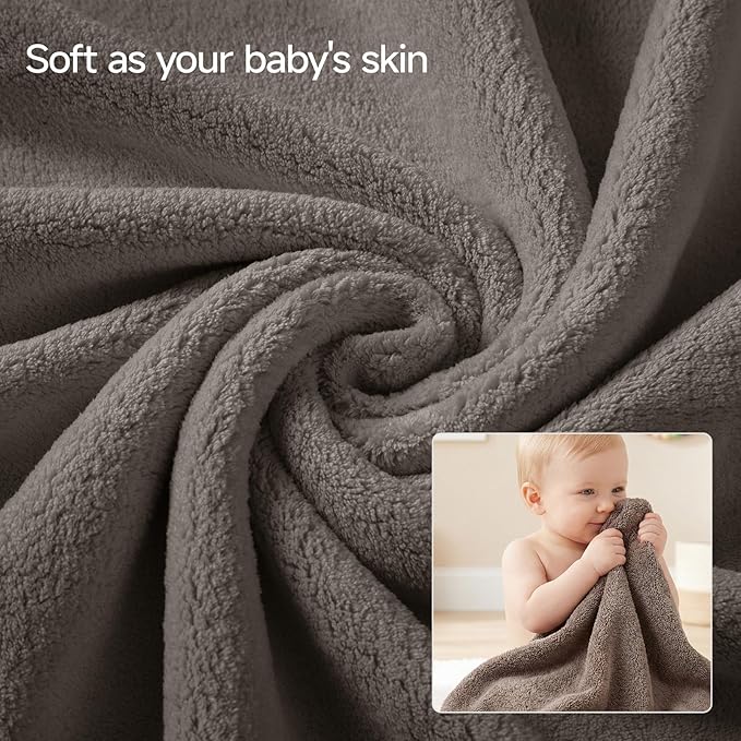 REDKISS 6 Piece Towel Set - 2 Bath Sheets, 2 Hand Towels, 2 Washcloths, 670GSM Ultra Soft & Highly Absorbent, Quick Dry, Brown Bath Towel Sets for Bathroom, Spa, Hotel, Gym