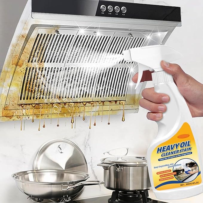 Kitchen Heavy Oil Cleaner Stain, Oven Cleaner, Multi-Purpose Cleaner - Kitchen Degreaser Spray with Spray Nozzle Spray & Towel for Kitchen, Household, Oven, Stove, Range Hood, Sink