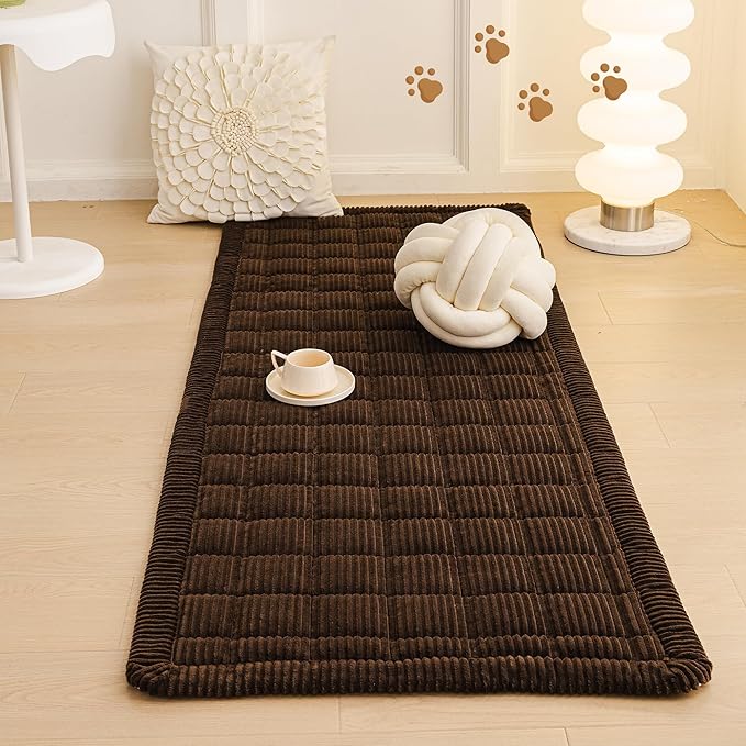 MEETSKY Couch Cover for 2 Cushion Couch Sofa, Non-Slip Couch Cover for Dog Washable Sofa Protector Pet Friendly Dog Mats for Couches Soft Furniture Covers, 27.6" x 70.9", Chocolate