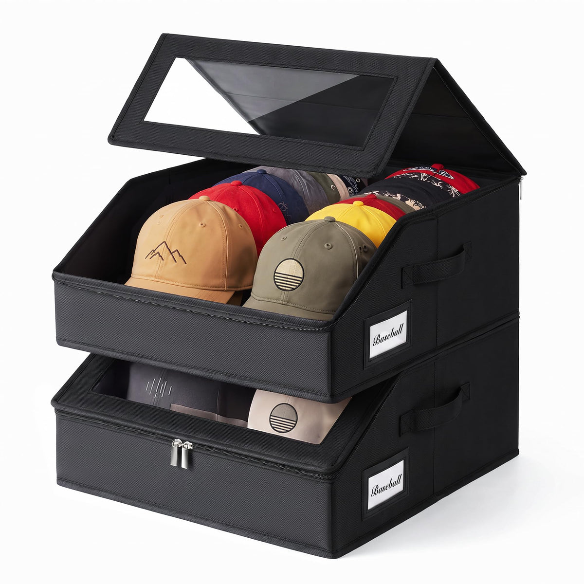 Yecaye 2‑Pack Hat Storage for Baseball Caps, Holds Up to 48 Caps - Image 1
