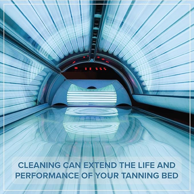 Tanning Bed Cleaner Acrylic Cleaner for Indoor Tanning Beds - Up to 2000 sq ft of Coverage - 1 Gallon Universal, Streak-free, Professional Cleaning Solution for All Non-Porous Surfaces
