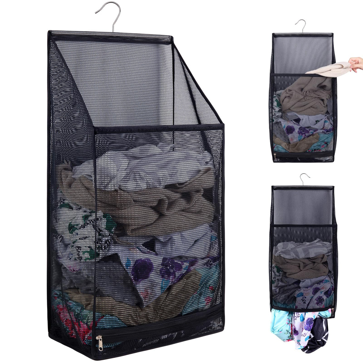 Hanging Collapsible Breathable Mesh laundry bags,Fast - Image 1
