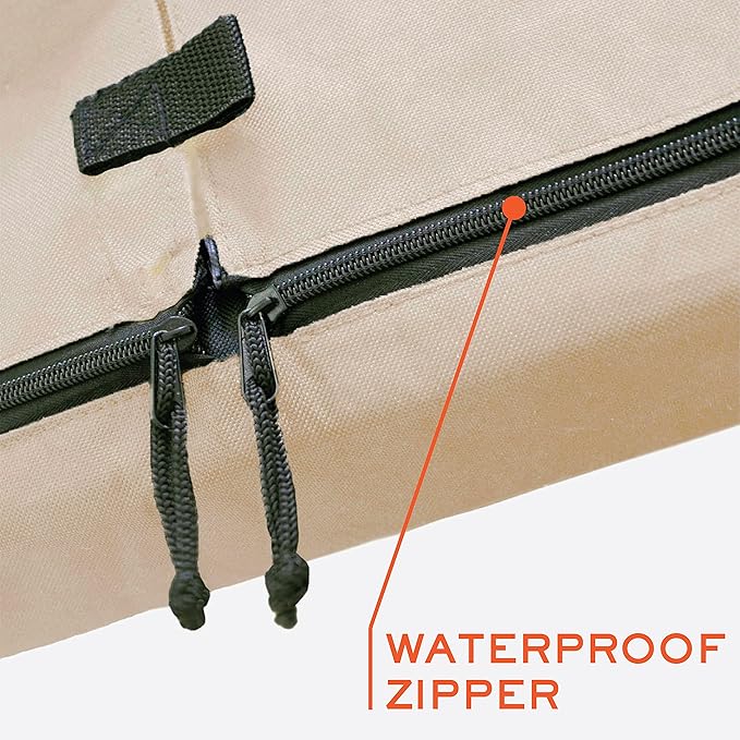 Outdoor TV Cover 70-75 inch - with Zipper, Weatherproof, Waterproof 360 Degrees Protection, Soft Non Scratch Interior - Beige