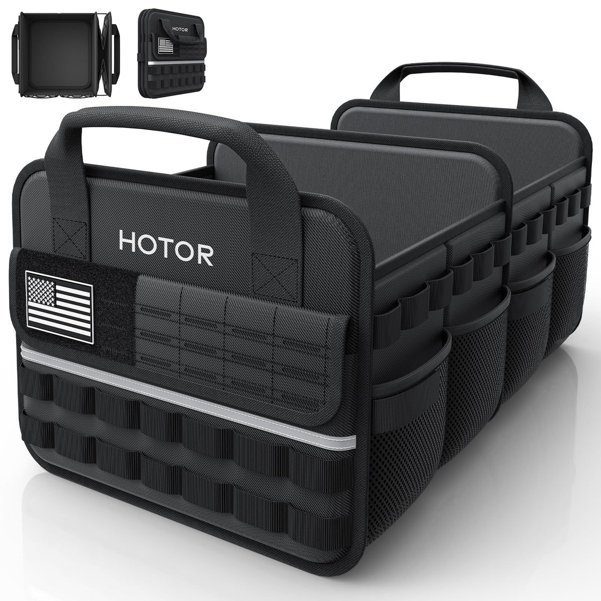 HOTOR Tactical Trunk Organizer - Car Storage with Front - Image 1