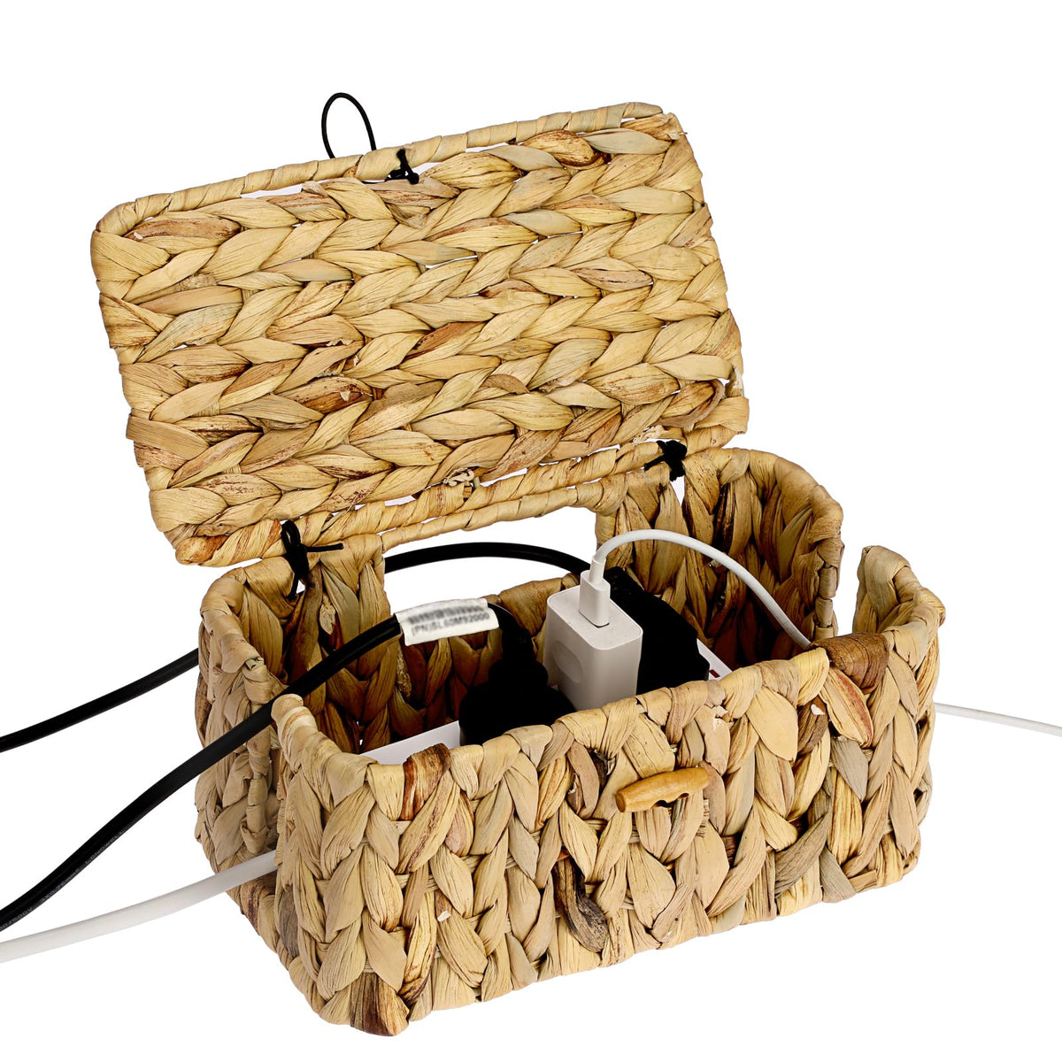 BTSKY Woven Cable Management Box with Lid Water Hyac | All Products - Image 1