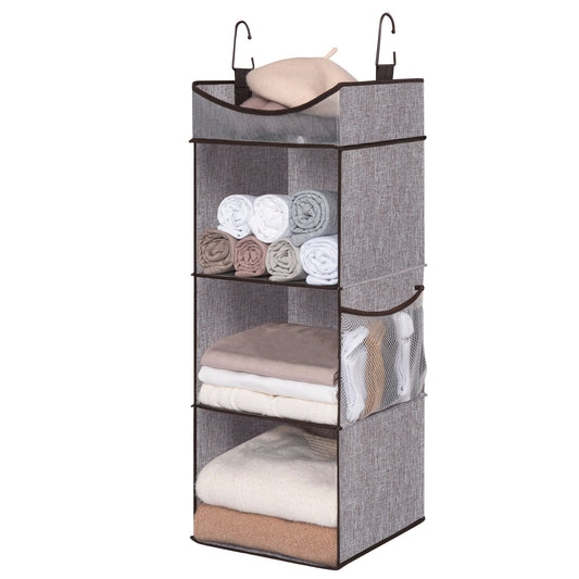 StorageWorks 3-Shelf Hanging Closet Organizer with Half - Image 1
