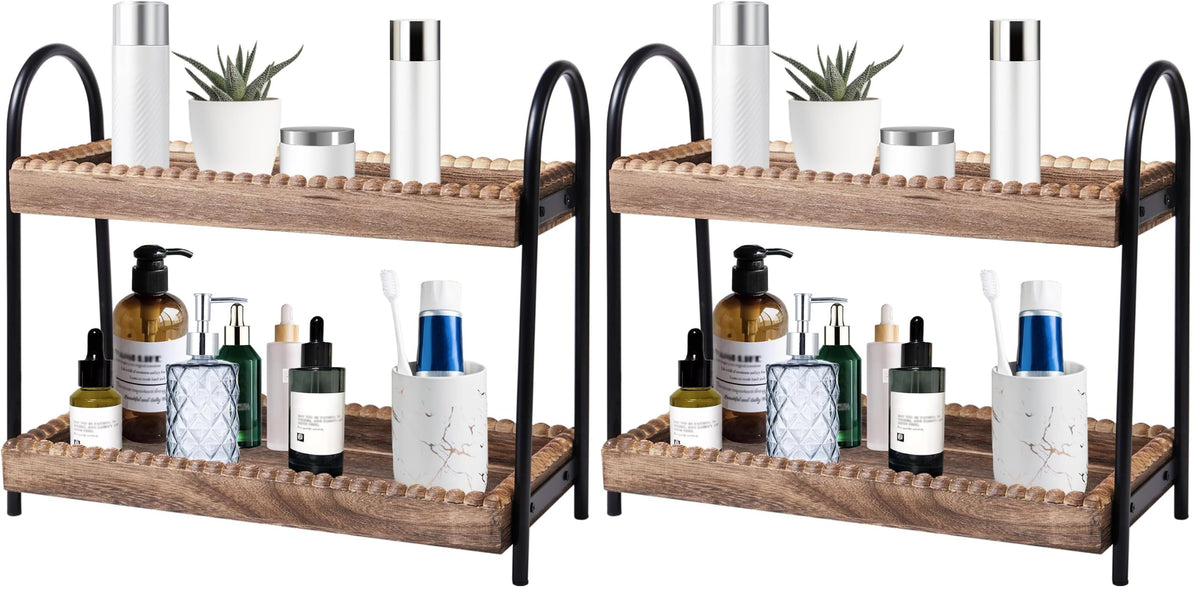 BDBDYEAY Bathroom Countertop Organizer, 2 Tier Vanity Organizer - Image 1