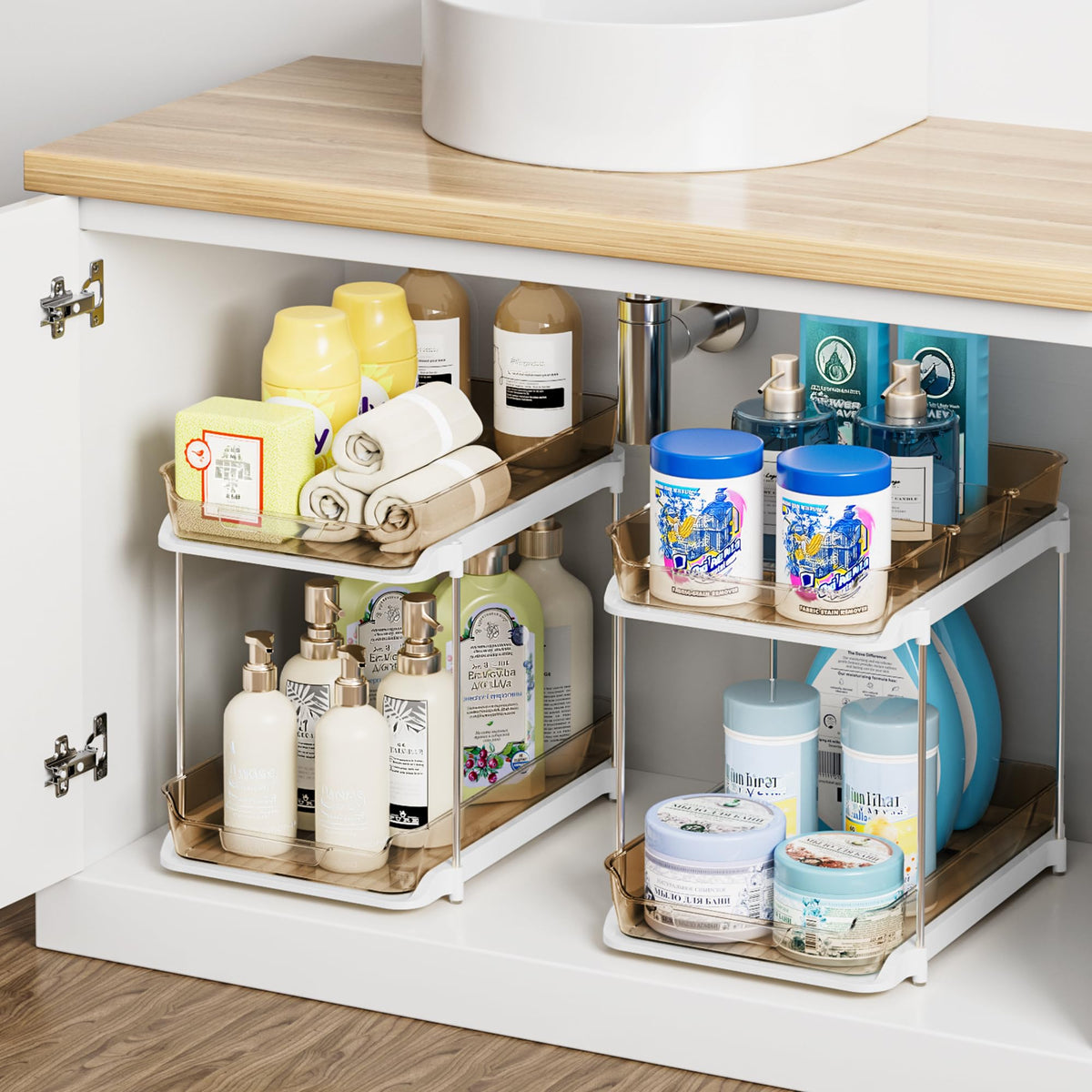 Delamu 2-Tier Multi-Purpose Bathroom Under Sink Orga | Under Sink Stor - Image 1