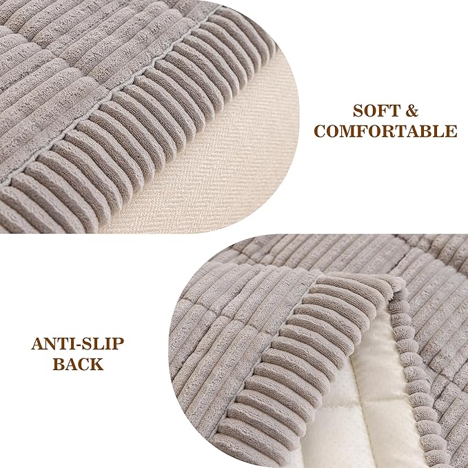 MEETSKY Couch Cover for 2 Cushion Couch, Non-Slip Grey Sofa Covers for Dog Washable Sofa Protector Pet Friendly Dog Mats for Couches Soft Furniture Covers, 27.6" x 70.9", Light Grey