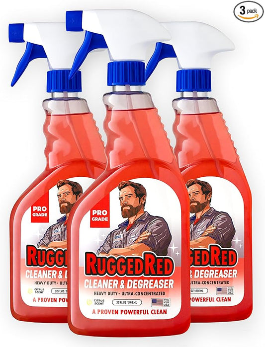 Industrial-Strength Cleaner & Degreaser – Heavy-Duty Kitchen Degreaser Spray for Chefs & Catering, USA-Made, Citrus Scent, 32oz (3 Bottles)