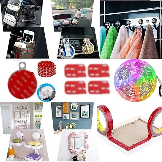 Double Side Tape Heavy Duty,0.39in x 10ft Mounting Tape Strong Adhesive Strips, Waterproof Foam Tape for Wall Decor, Picture Hanging Strips Wall Tape