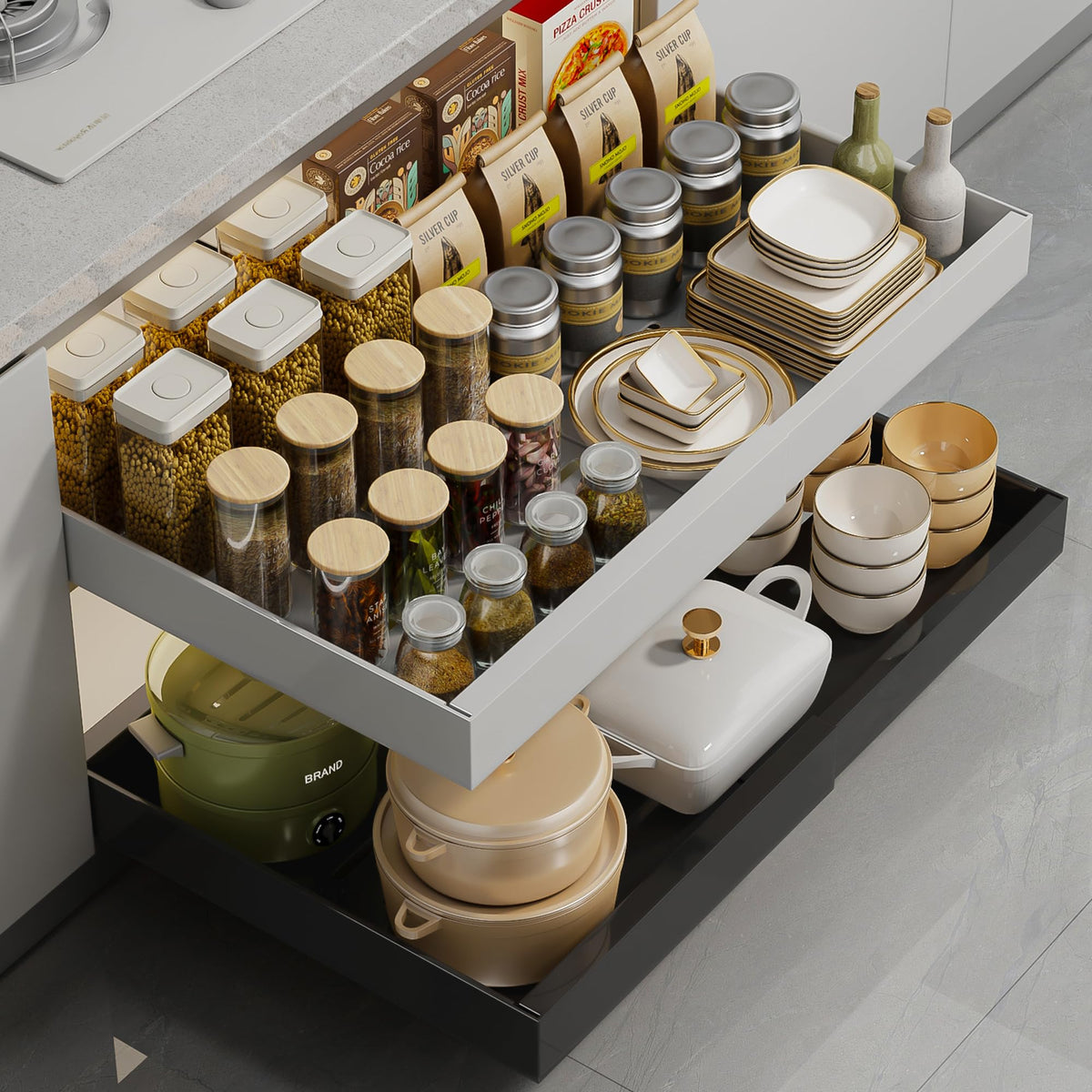Pull Out Cabinet Organizer, Pull Out Kitchen Storage - Image 1