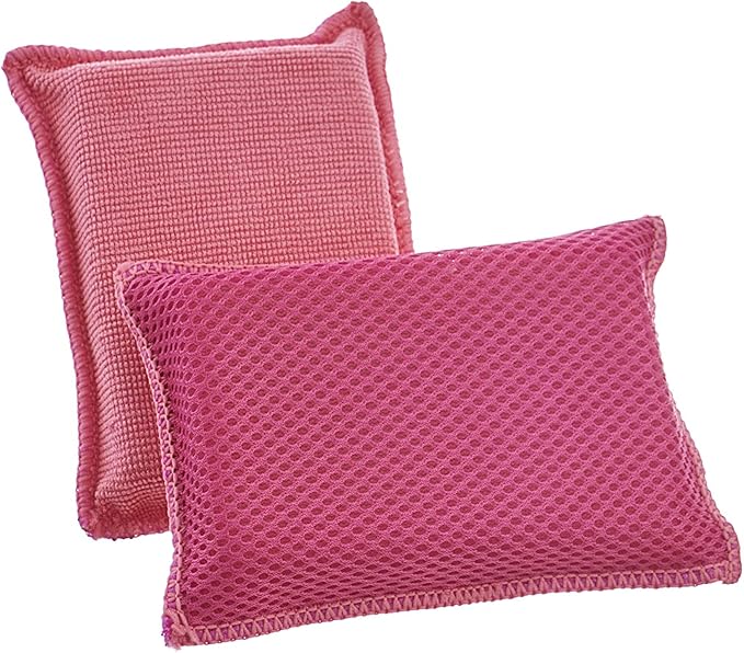 Microfiber Sponges for Dishes Kitchen Sponges Non-Scratch Sponge Dish Scrubber Heavy Duty Household Cleaning Sponges Multi-Purpose Cleaning Supplies Dish Sponge Kitchen Sponges Pack of 6