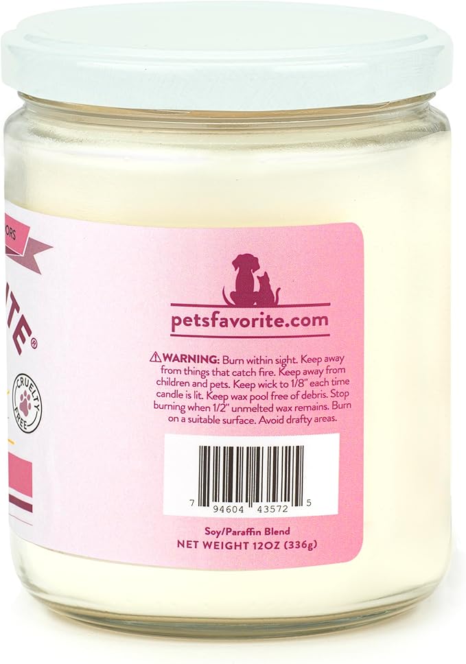 Pet's Favorite Pet Odor Candle, Clean Burning, Long Lasting Scented Candles with a Cotton Wick. (Very Berry, Pack of 1)