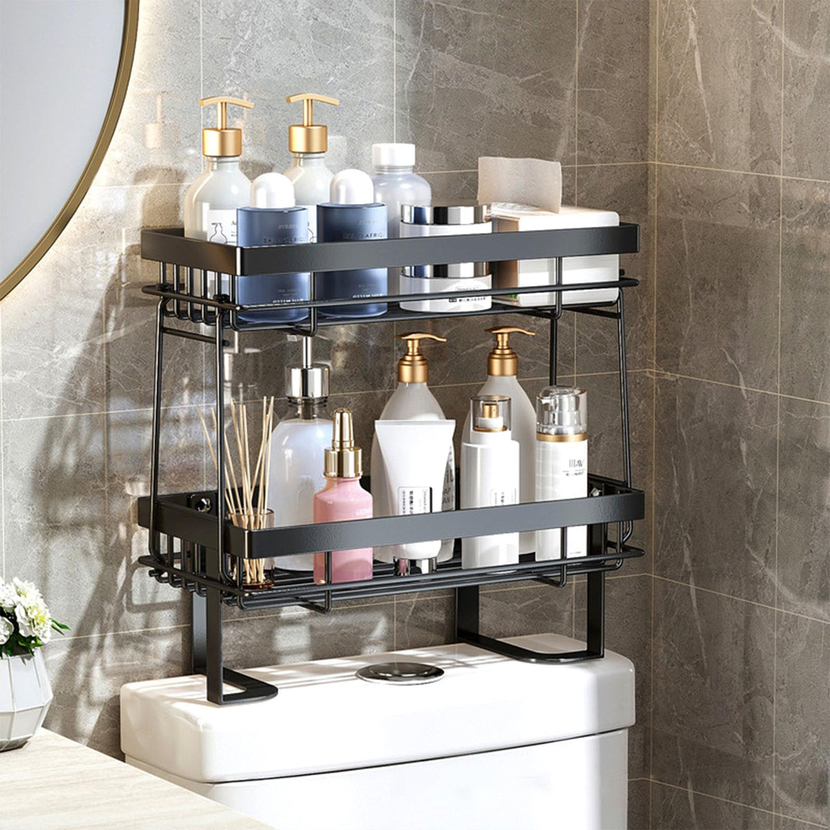 Saihisday 2-Tier Bathroom Storage Shelf Above Toilet - Image 1