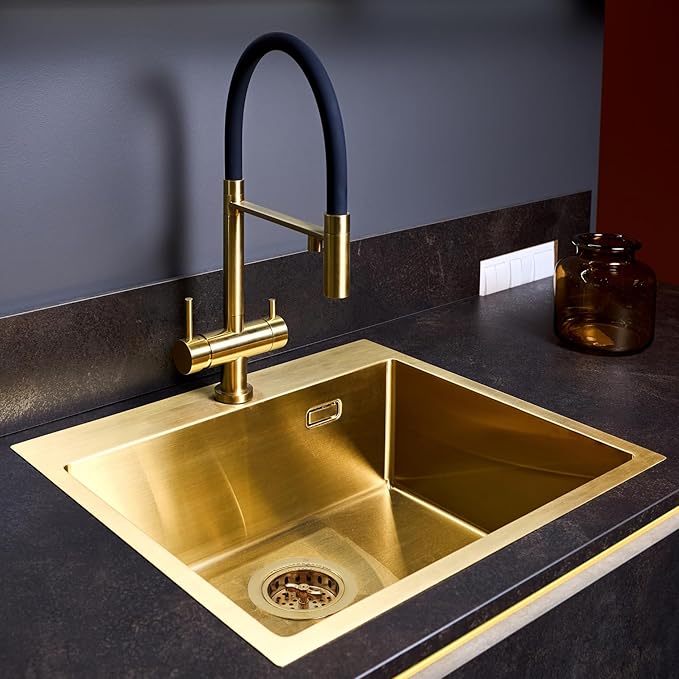 Westbrass Wing Nut Style Large Kitchen Sink Basket Strainer, 2 Pack, Polished Brass, D2135-01