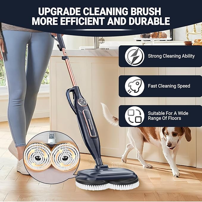 2 Pack Replacement Brush Heads for Shark Steam Mop S7000/S7001/S8201 Series, Deep Cleaning for Tiles Hardwood Floor (White)