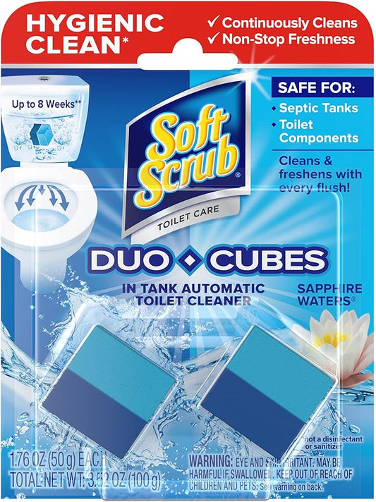 Soft Scrub in-Tank Toilet Cleaner Duo-Cubes, Sapphire Waters