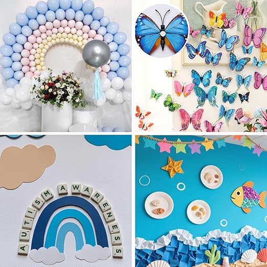 Sticky Tack Dots Double Sided, 0.79" Strong Mounting Tape Sticky Putty Easy to Peel, Removable Museum Putty Glue for Wall Hanging, Crafts, Poster, Balloons Decoration, 252 Dots