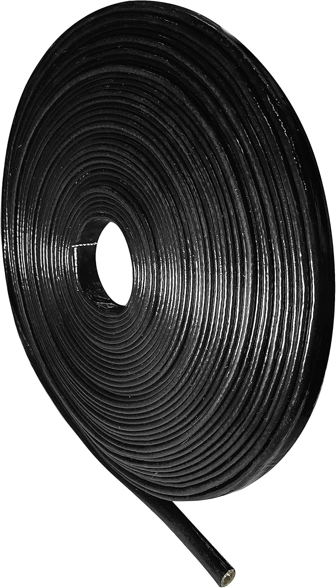 5/16 ID Heat Shielded Fire Thermo Armor Fire Sleeve Silicone Coated Fiberglass for Hose Lines & Electrical Wiring Black, 5 feet