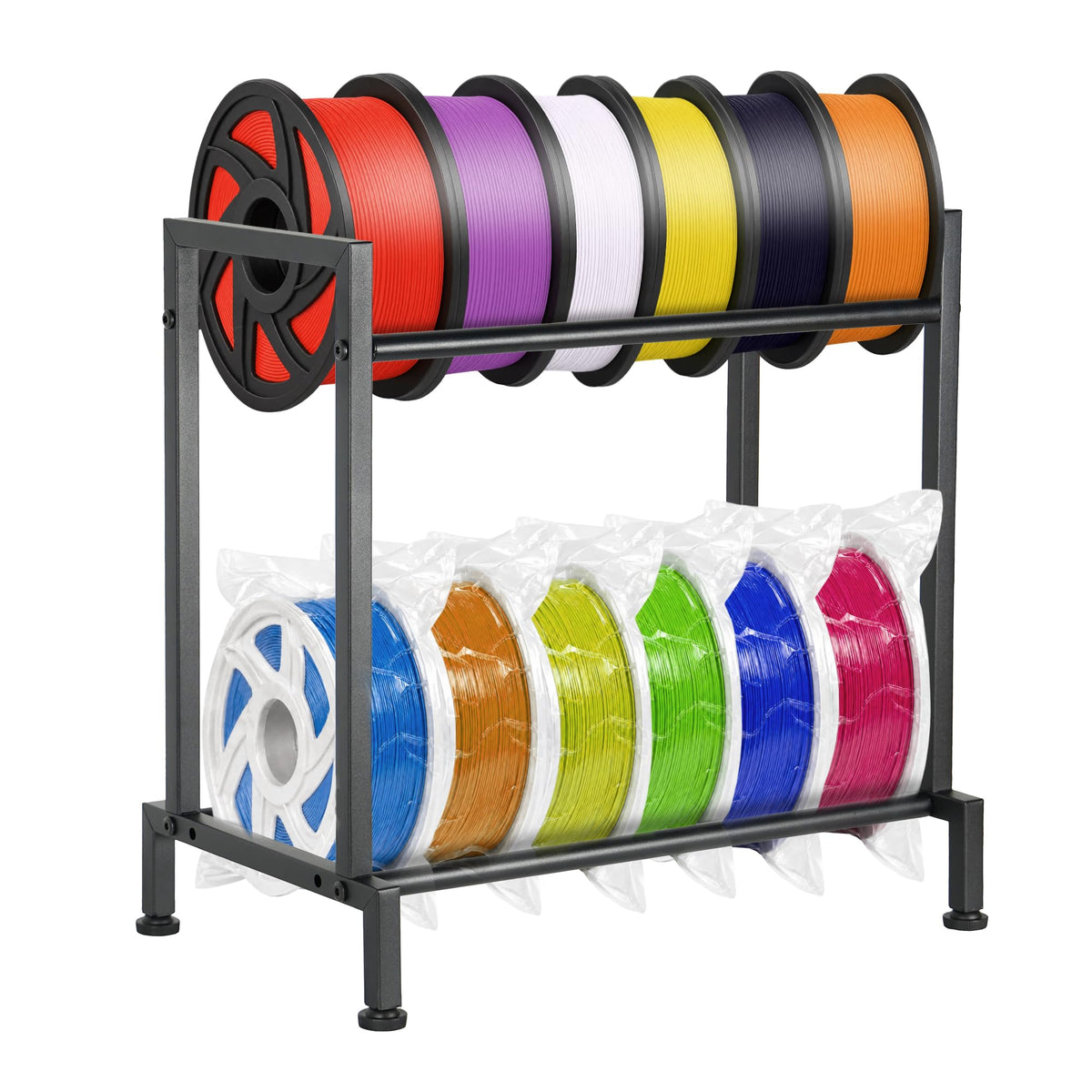 3D Printer Filament Holder Rack, 2-Tier Metal Desktop - Image 1