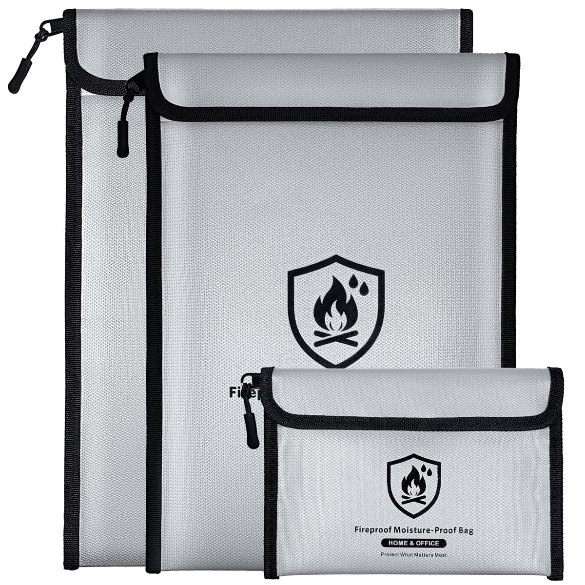 Fireproof Document Bag Box(3 Pack 2000℉), andyer 15”x - Image 1