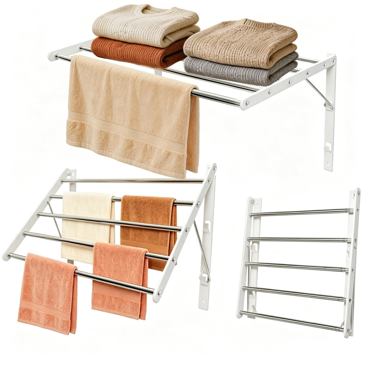Wall Mounted Drying Rack, Foldable Laundry Rack - Image 1