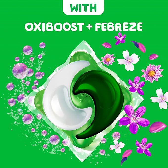 Gain Flings Laundry Detergent Pacs, 112 Count, Moonlight Breeze Scent, 3 in 1 HE Detergent Pacs with Oxi Boost and Febreeze