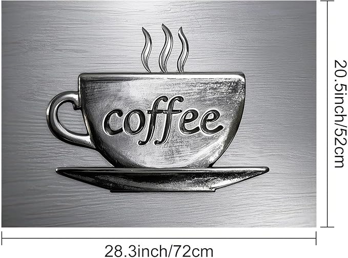 Stove Top Cover for Electric Coffee Cup Design Diatomite Stovetop Cover 28x20 Inch Heat Resistant Kitchen Coffee Bar Mat Sink Pad