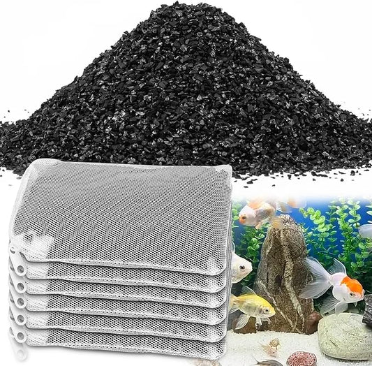 6 Pack Aquarium Activated Carbon Bags, Chemical Aquarium Filter Media, Activated Charcoal Fit for Marineland All C-Series and Magniflow Canister Filters, Rite-Size S, T and X, Fish Tank Carbon Filte