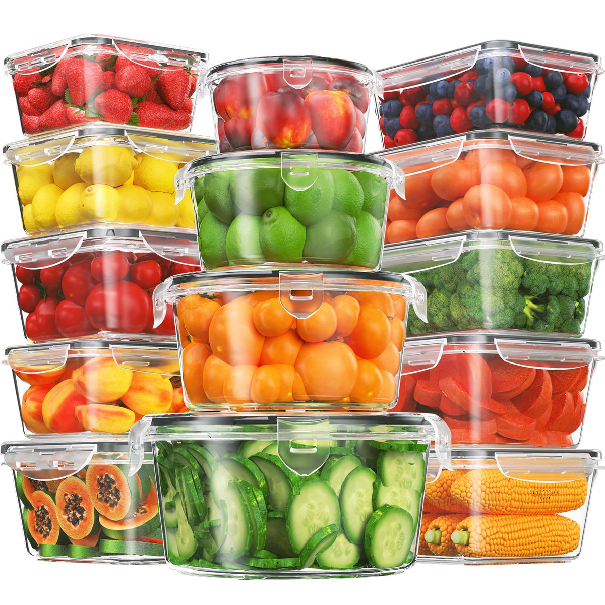 28 Pieces Food Storage Containers with Lids EXTRA LARGE Freezer - Image 1