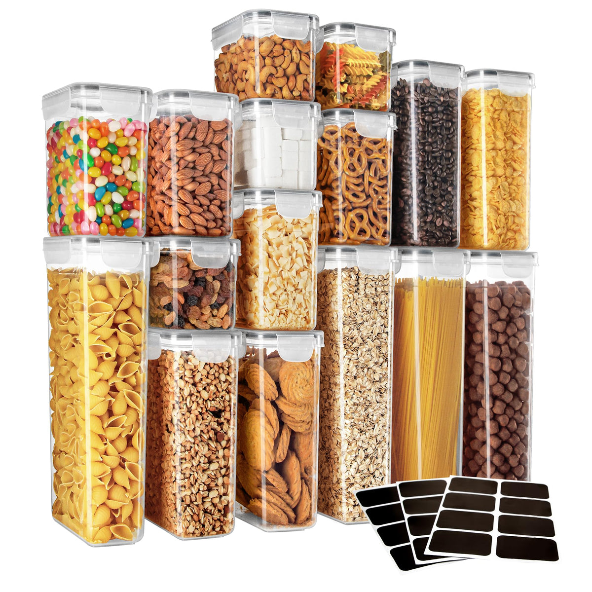 MR.SIGA 16 Pack Airtight Food Storage Container Set - Image 1