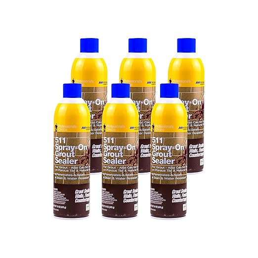 Miracle Sealants Grout Sealer Aerosol Spray, 15 oz, 6 Pack
