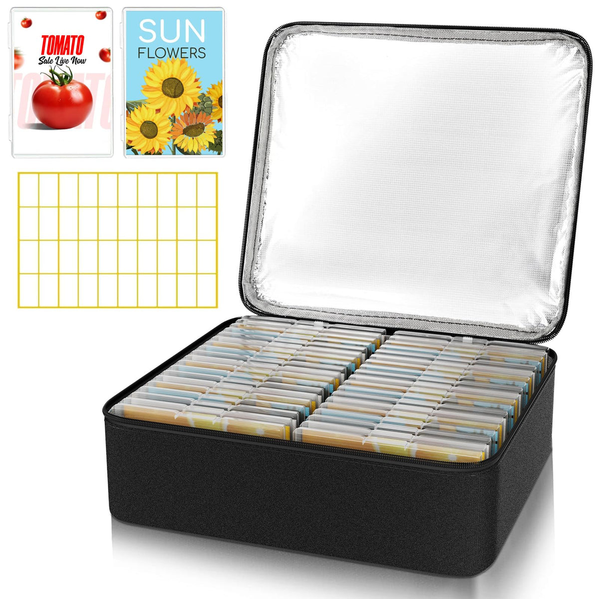 38 Slots Seed Storage Organizer Box with Insulated Bag - Image 1