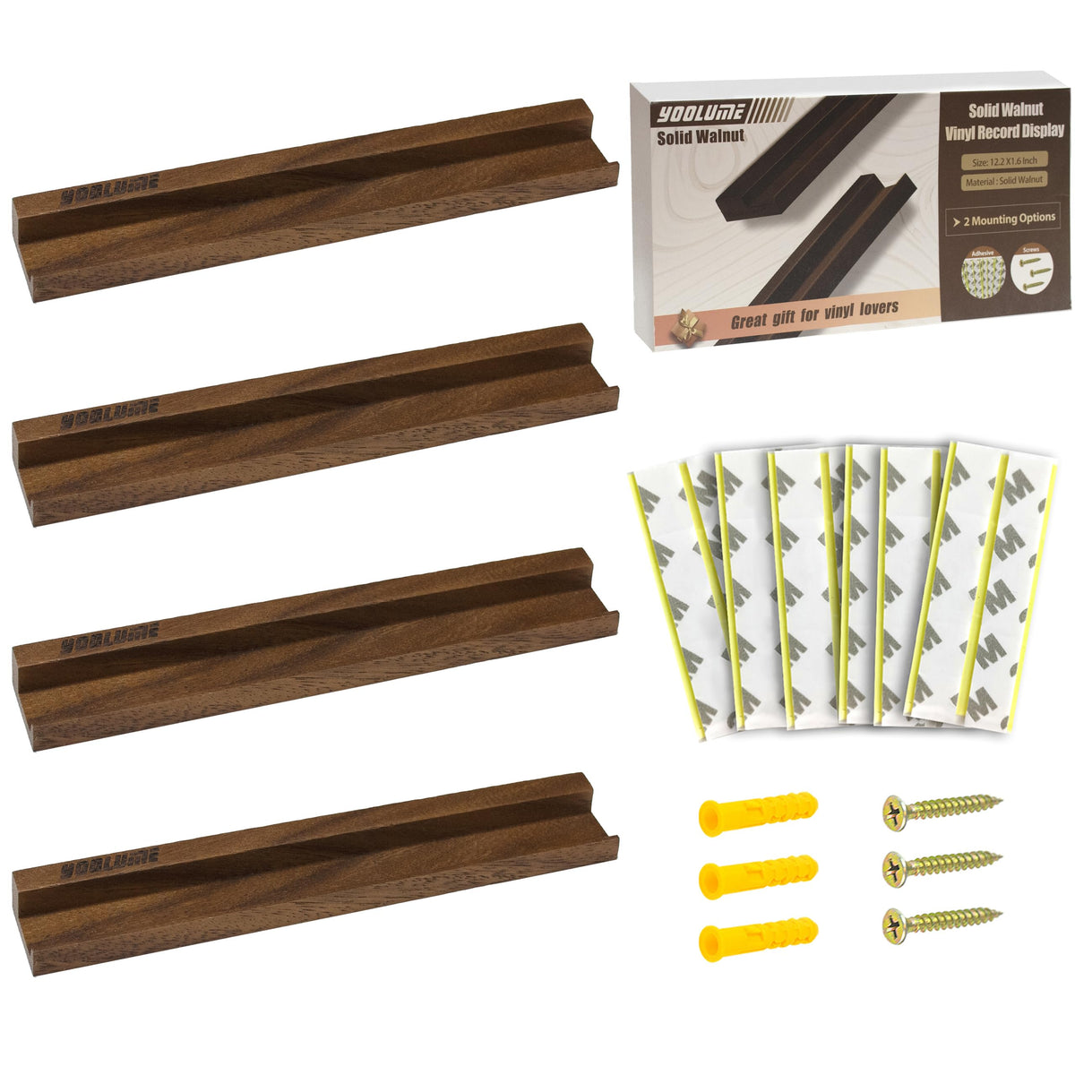 Vinyl Wall Display No Drill with 2 Mount Options(Adhesive - Image 1