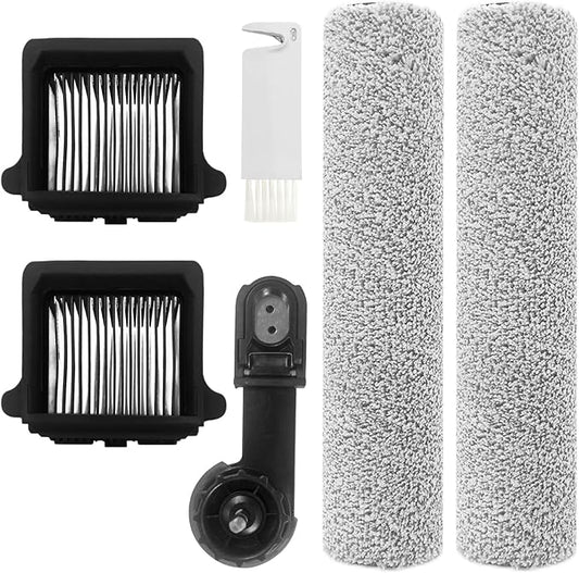 Replacement Brush Roller and Vacuum Filter For Tineco Floor ONE S7 Flashdry Smart Cordless Wet Dry Vacuum Cleaner(2 Roller Brush+2 Hepa Filter+1 Handle)