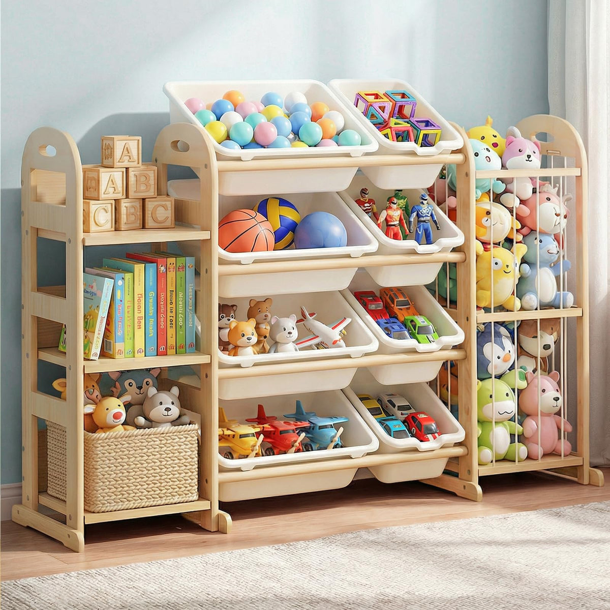 Wooden Toy Storage Organizer, Toy Organizers & Storage - Image 1