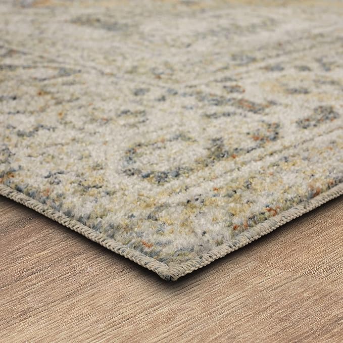 Mohawk Home Nyx Floral Ornamental Cream 2' x 2' 11" Area Rug Perfect for Living Room, Dining Room, Office