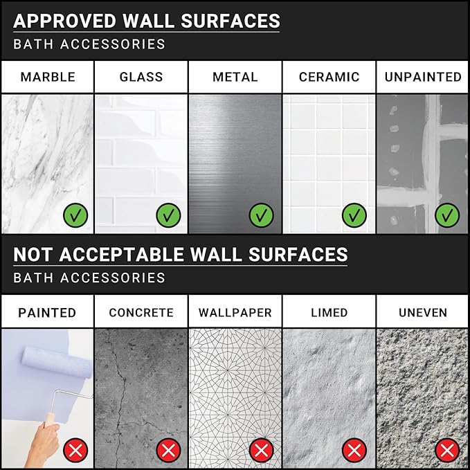 Questech 10" Corner Shower Shelf, Retrofit Shower Organizer for Tiled Walls, Corner Caddy Soap Dish Bathroom Storage, Geo Flatback, Sand Matte