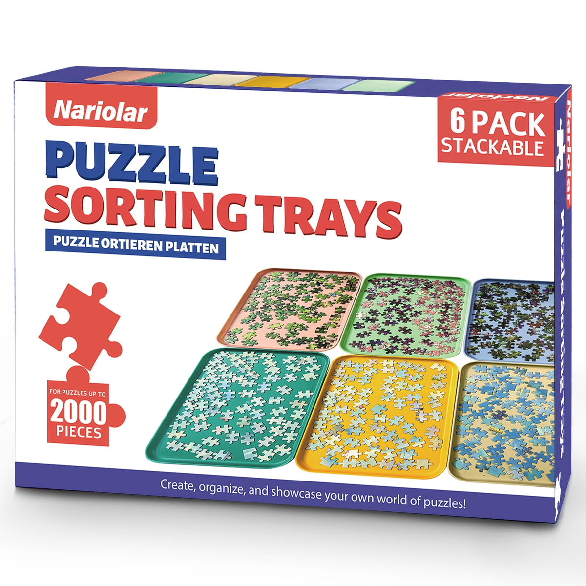 12" x 8.7" Puzzle Sorting Trays Stackable - Image 1