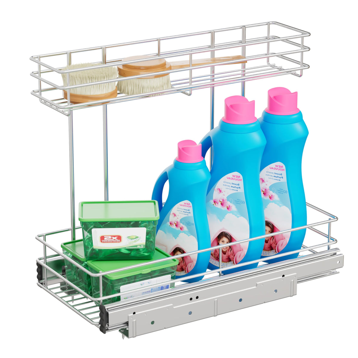 Under Sink Organizer 9" W X19 D, Pull Out Cabinet Organizer 2 - Image 1