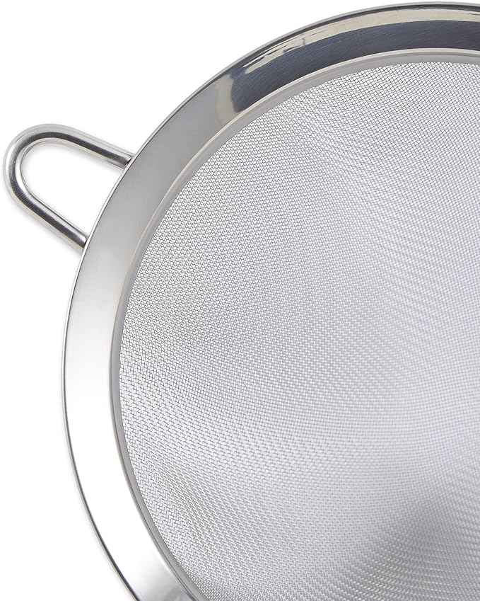 RSVP International Endurance Kitchen Collection, Stainless Steel Fine Mesh Conical Sieve/Colander, Multi-Purpose for Cooking, Baking, Loose Leaf Tea, Bar Strainer Cocktails, 3-Inch
